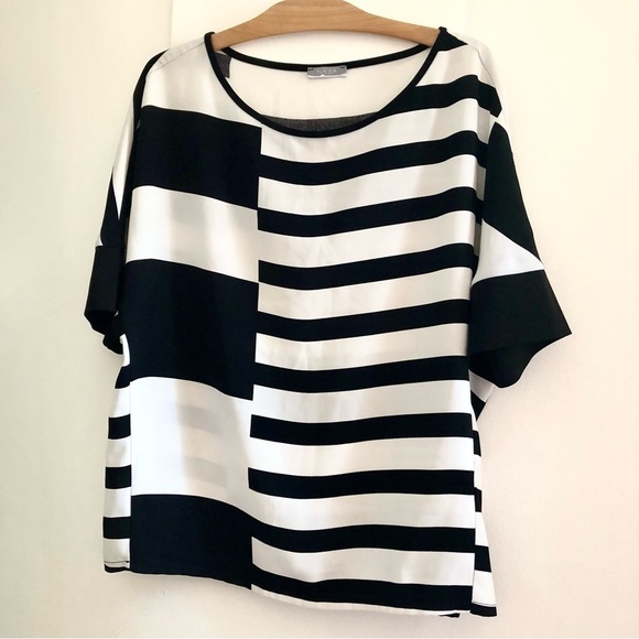 Naya Tops - Black and White Blouse, NAYA